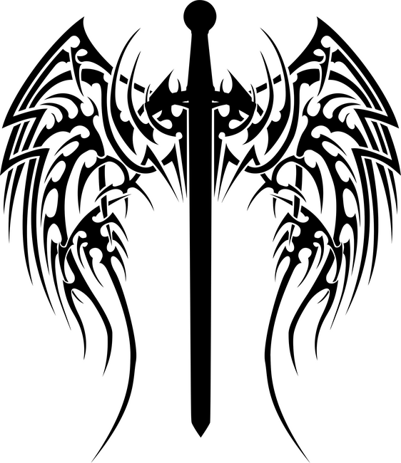 sword on the wing (black)