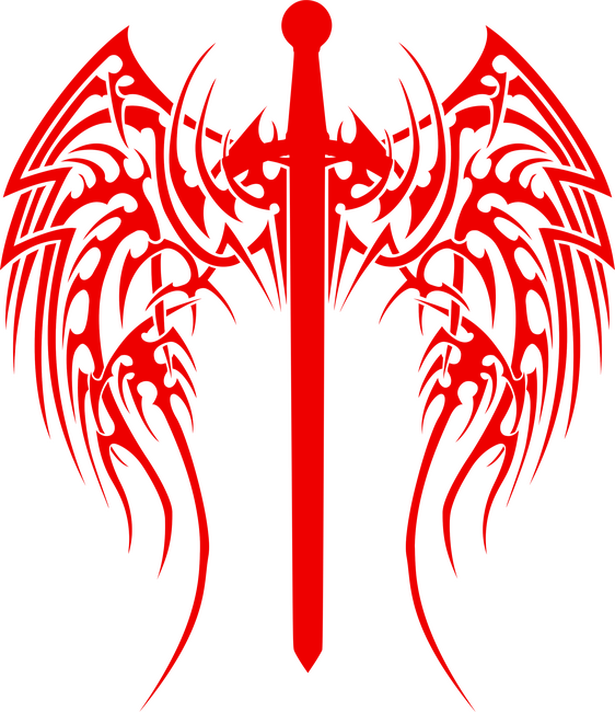 sword on the wing (red)