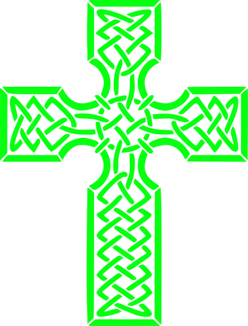 Kereszt -kelta stílus (zöld)
