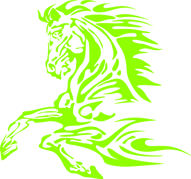 Musztáng (UV green) 