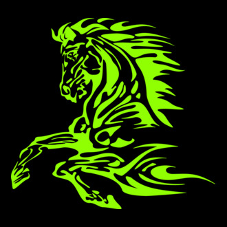 Musztáng (UV green) 