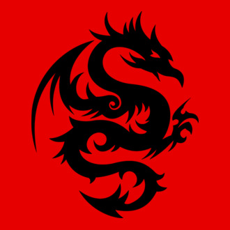 Tribal Dragon (fekete)