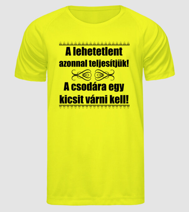  minta neonsárga pólón