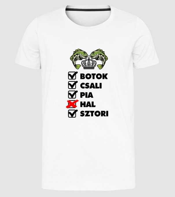 minta fehér pólón