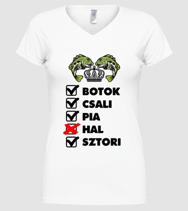  minta fehér pólón