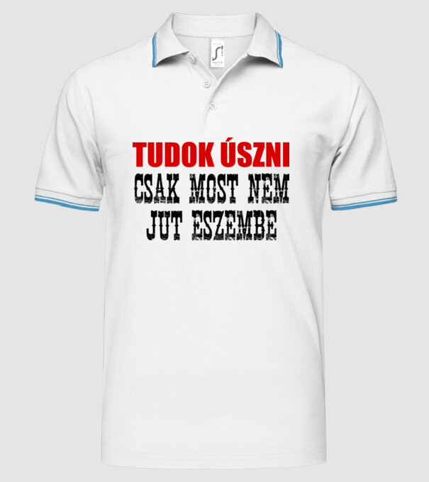  minta fehér pólón