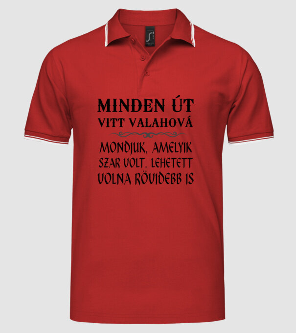  minta piros pólón