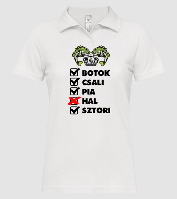  minta fehér pólón