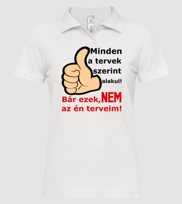  minta fehér pólón