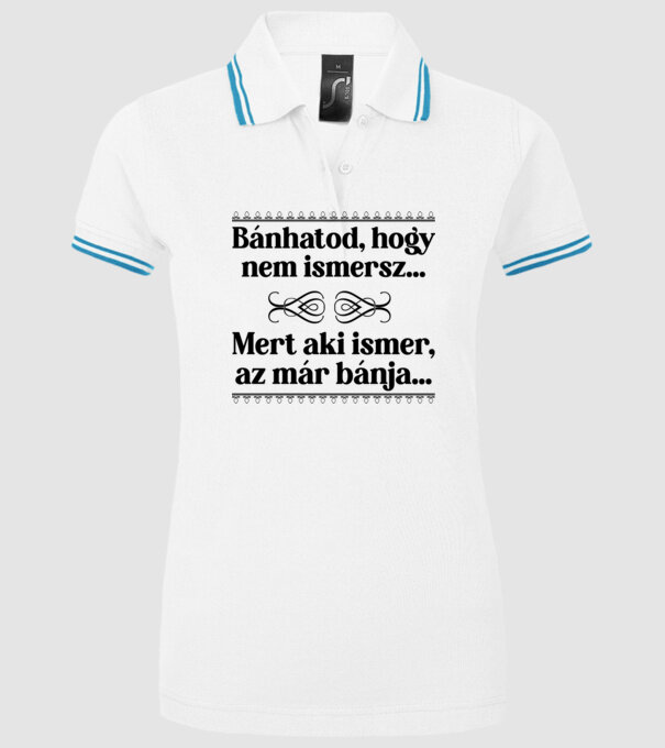  minta fehér pólón
