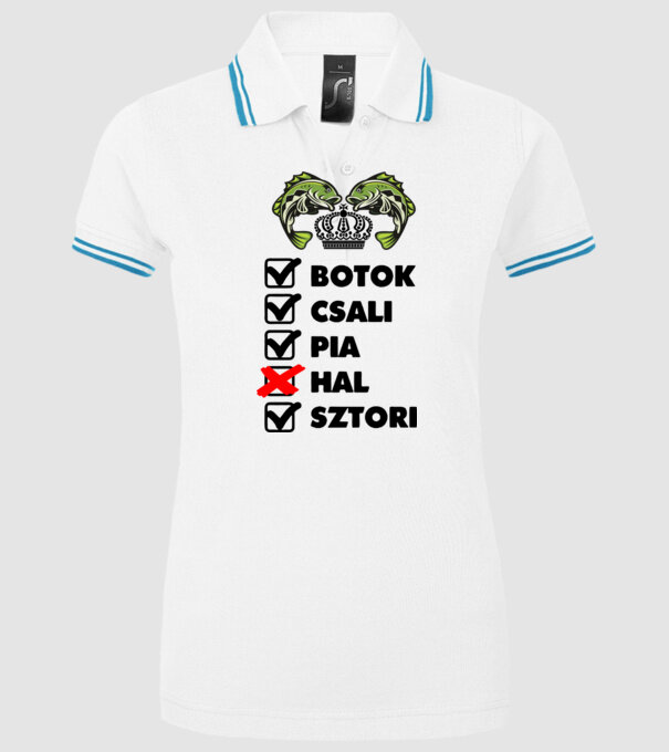  minta fehér pólón