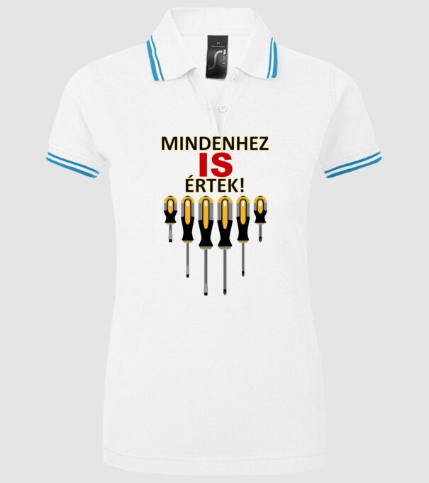  minta fehér pólón