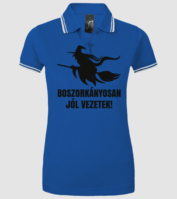  minta királykék pólón