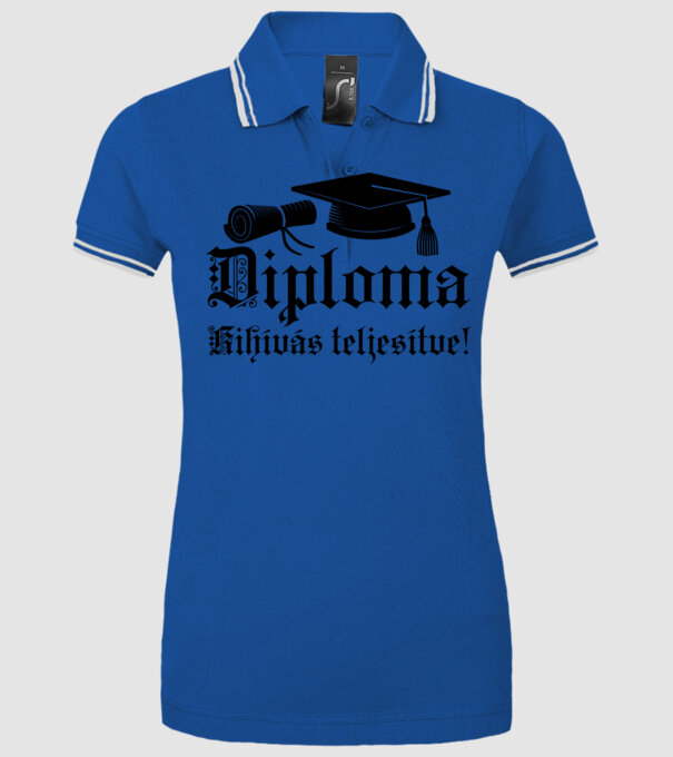  minta királykék pólón