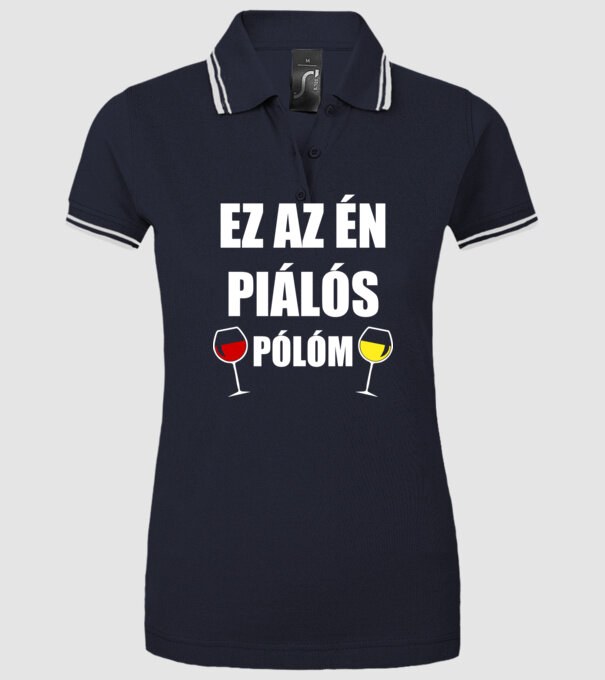  minta sötétkék pólón
