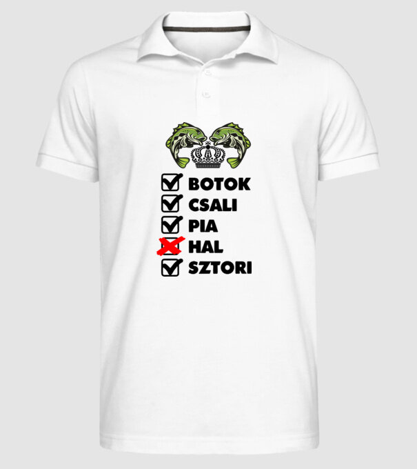  minta fehér pólón