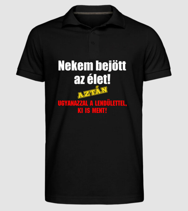  minta fekete pólón