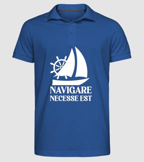  minta királykék pólón