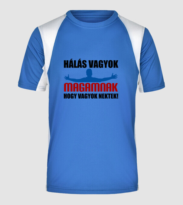  minta királykék pólón