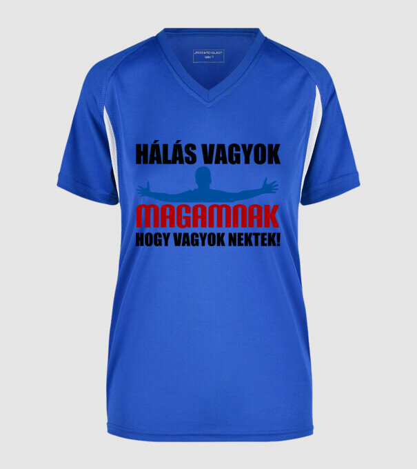  minta királykék pólón